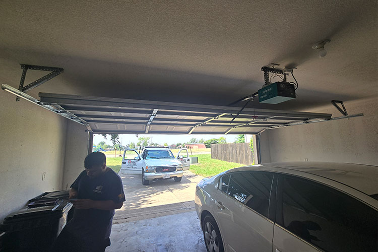 Garage door motor maintenance in Arlington